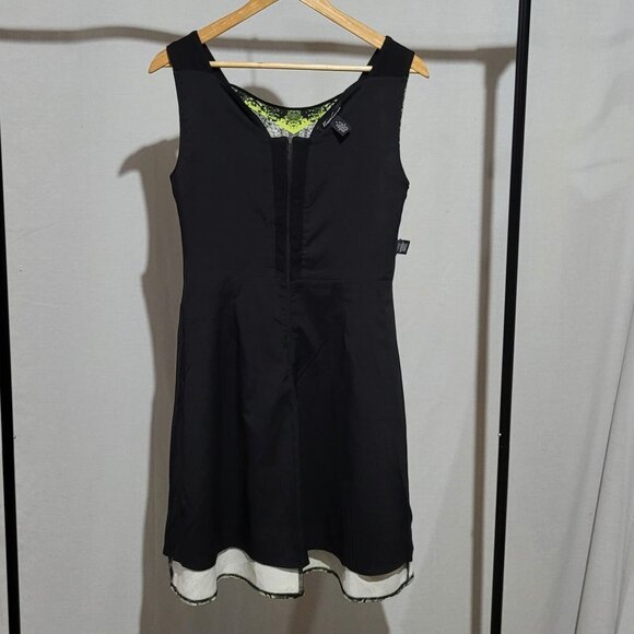 Kenneth Cole New York dress snake skin print sleeveless fit and flare neon green - Picture 8 of 14